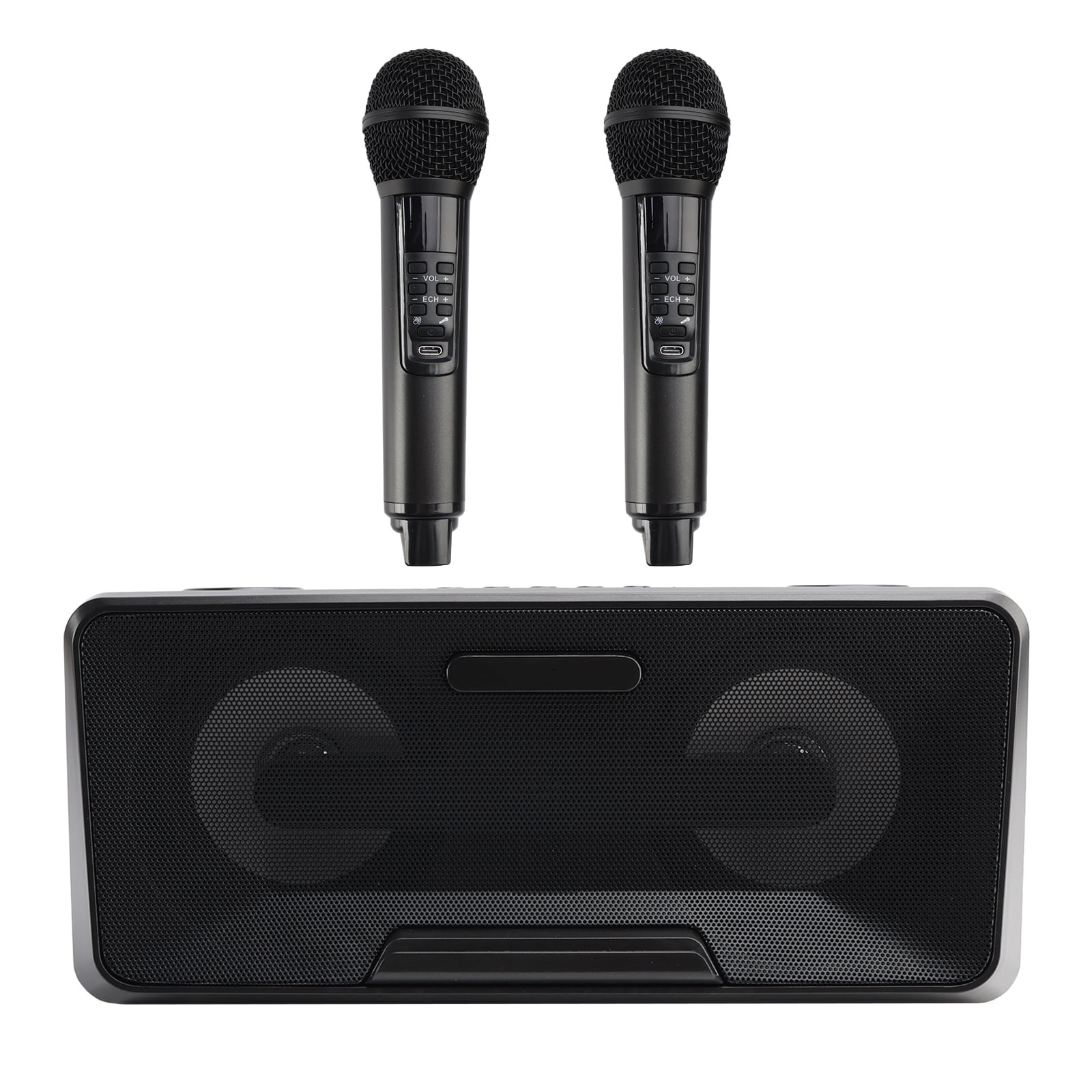 Wireless Bluetooth Dual Microphone Karaoke All-In-One Speaker for Home Outdoor