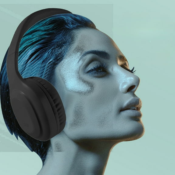 Wireless Bluetooth Over Ear Headphones Up to 28H Battery Life Headset with Microphone Gym Overhead Headphones Compatible with iOS & Android Mobile Phones, Computers, Laptop - Black
