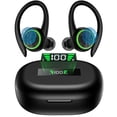 thumbnail image 1 of Wireless Bluetooth Earbuds 5.3 Headphones for iPhone Android 60H Playtime Waterproof IPX7 In-Ear Stereo Earphones Headset Noise Cancelling True Wireless Earbuds with Ear Hooks and Charging Case，Black, 1 of 5