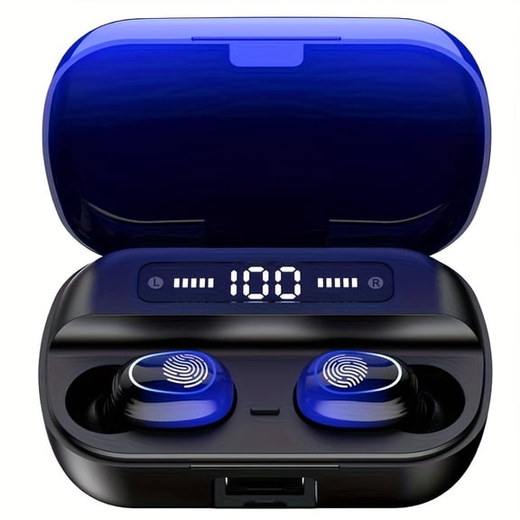 Wireless Bluetooth Earbuds 5.4 TWS HiFi Stereo Headphones, Touch Control, Digital Display, Built-in Mic HD Call, Large Battery, In-Ear Headset for Music & Cycling