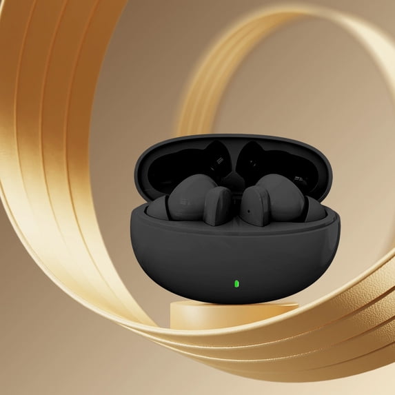 Wireless Bluetooth Earbuds 8H Playtime with Touch Control, Waterproof Stereo Headphones, Deep Bass, Bluetooth 5.3 Gaming Earbuds for Sports and Music Black