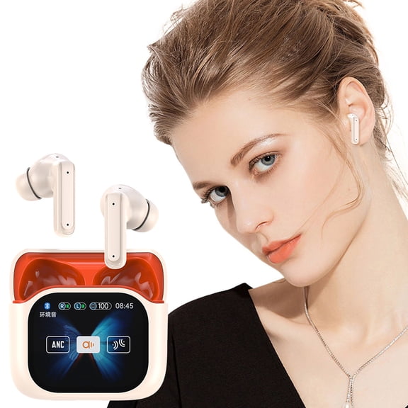 Wireless Bluetooth Earbuds, BY16 Bluetooth Headset With Screen A9PRO Upgraded Version Of The Color Screen Display ANC Noise Reduction Business Models Earphones for School