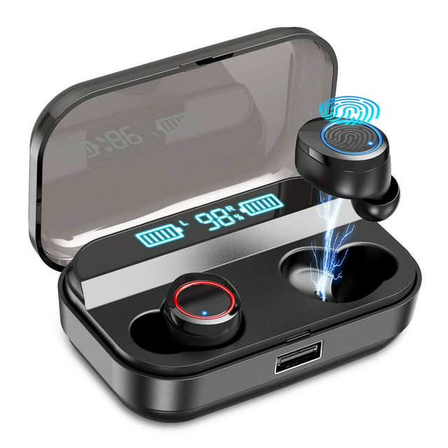 Wireless Bluetooth Earbuds, Bietrun Bluetooth 5.0 Headphones with 3000mAh Charging Case LED Battery Display 90H Playtime in-Ear Bluetooth Headset IPX7 Waterproof for iPhone/Android
