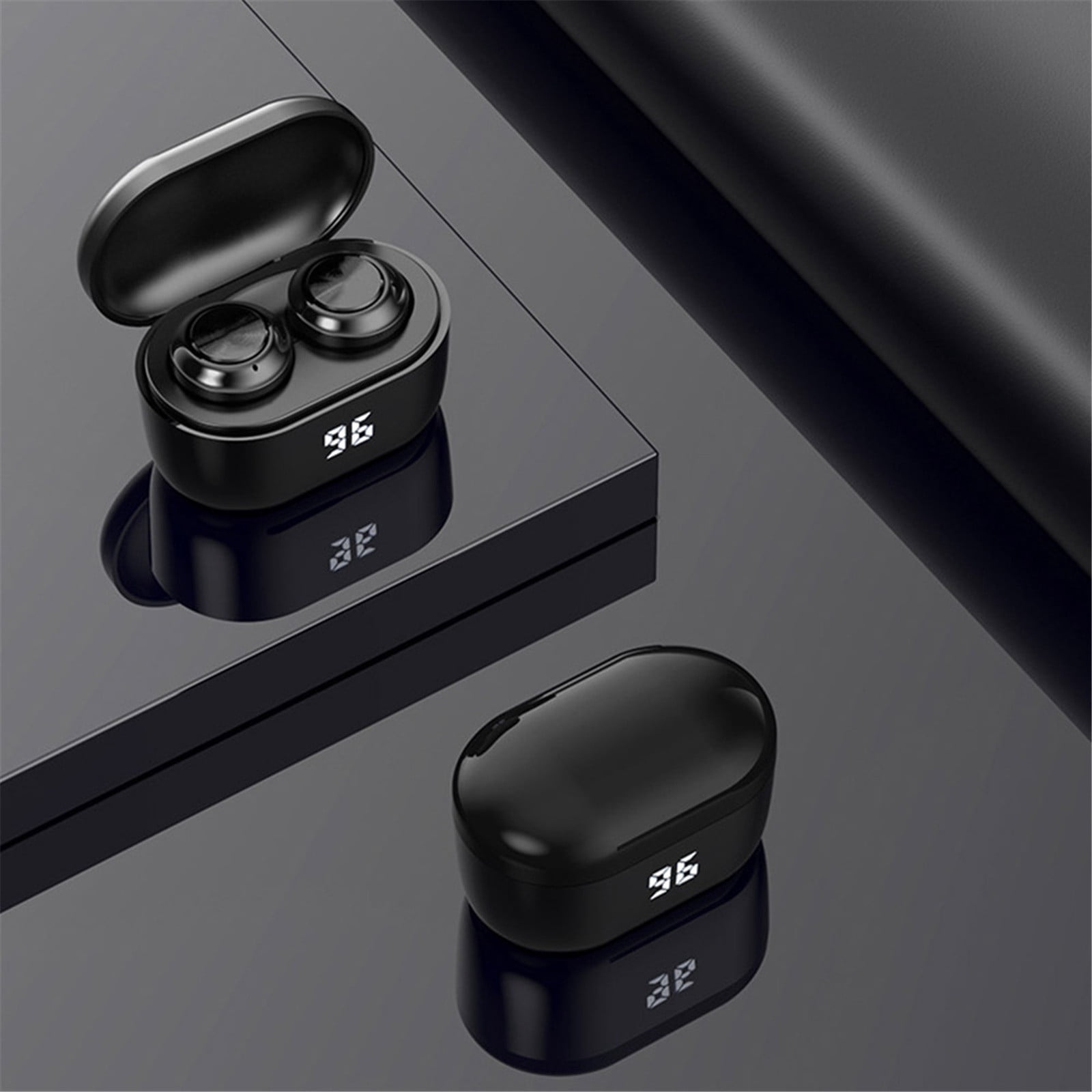 Wireless Bluetooth Earbuds Digital Display Function,Touch Control Operation Function Earbuds,Noise Reduction Audio Function Device,Charging Case Power Supply Function Earbuds,Hands Free Music Earbuds