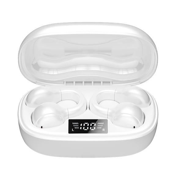 Wireless Bluetooth Earbuds Ear-clip Bone Conduction Headphones High Sound Quality Ultra-long Working Noise-cancelling Digital Display Sports Headphones Up to 65% off!
