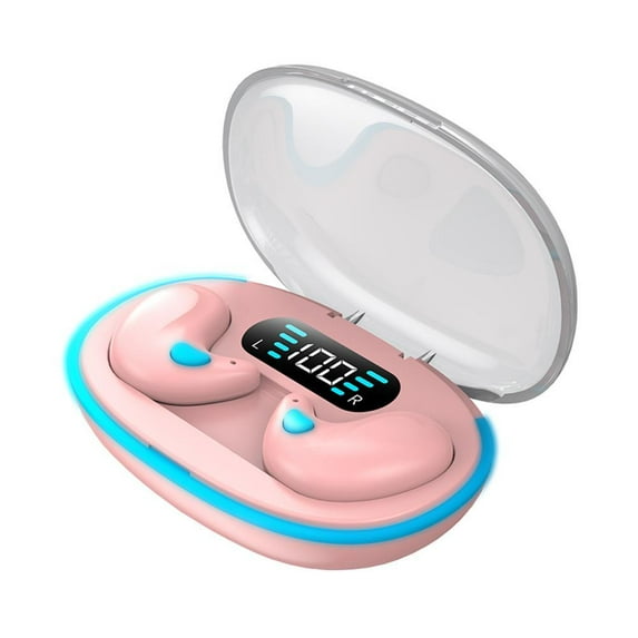 Wireless Bluetooth Earbuds, Mini Design with 24H Playtime, Type-C Charging, Bluetooth 5.3, Compatible with All Bluetooth Devices (Pink)