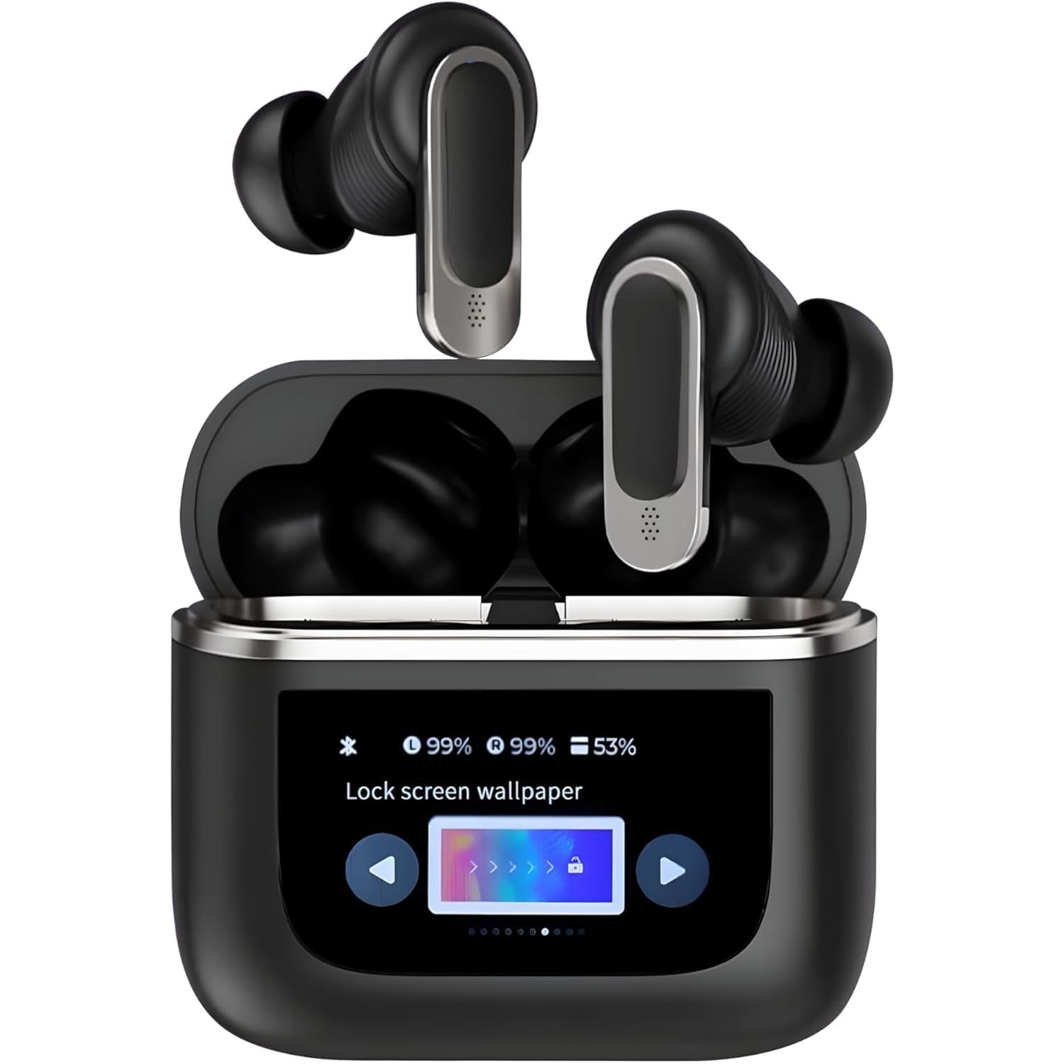 Wireless Bluetooth Earbuds with Touch Control Screen, 5.3 Smart Touch ...