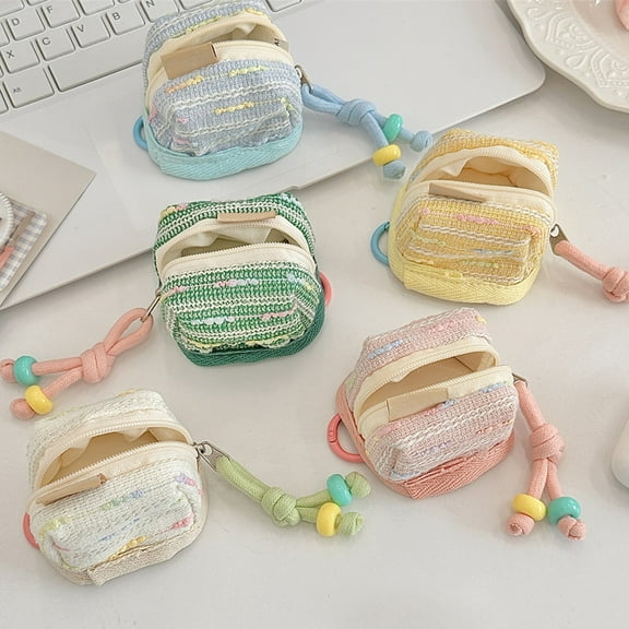 Wireless Bluetooth Earphone Case, Portable Storage, Soft Cloth Shell, Compact Design + Durable Protection, Cute Style, for Travel, Key Function for Safe Keeping, Earphone Accessory Organizer