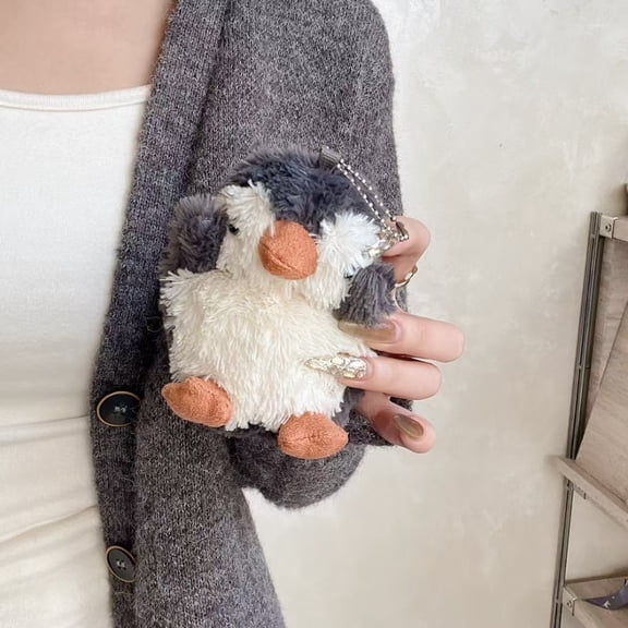 Wireless Bluetooth Earphone Protective Case Plush Penguin Cartoon Earphone Cover Anti-Scratch for AirPods 1 2 3 Pro AirPods Pro2