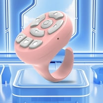 Wireless Bluetooth Finger Remote Control - Ring-Shaped Selfie Shutter, Page Turner for eBooks & Videos, Compatible with iOS Android, 10m Range, 48H Battery Life