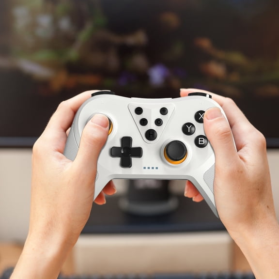 Wireless Bluetooth Game Controller,Bluetooth Controller, Wireless Pro Controller Compatible, Wireless Gamepad Stick Hoid With Programmable Function