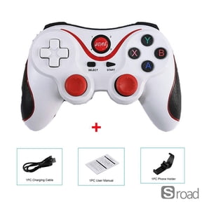 Wireless Bluetooth Game Controller, Dual Vibration Joystick For Phone, PC, IOS Android, Ergonomic Gamepad With Phone Holder For Gaming, TV Box, Tablet (Black)