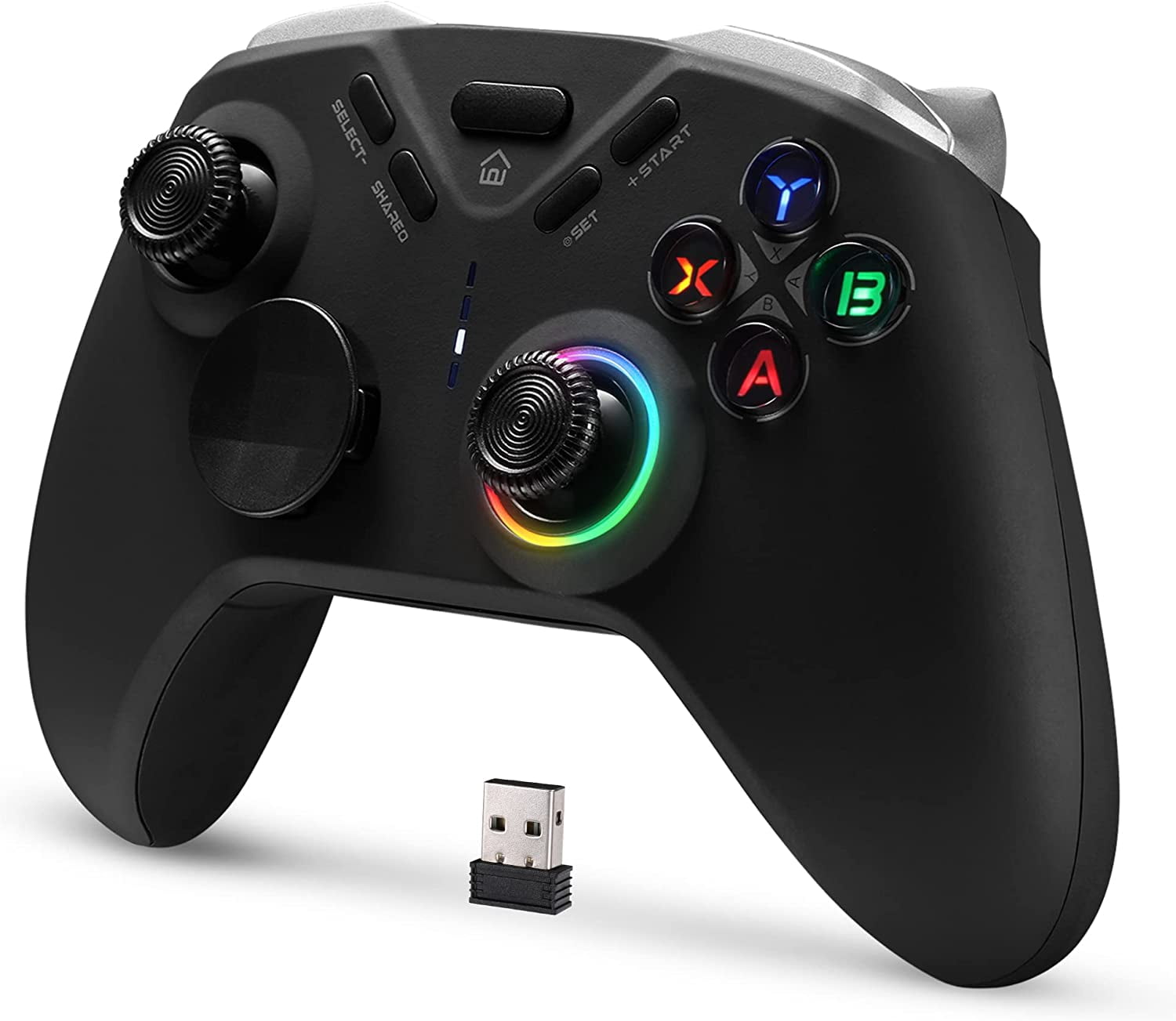 Wireless Bluetooth Game Controller, Multi-platform Gamepad with LED ...