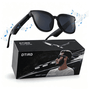 Bluetooth Glasses for Men & Women, AI Smart glasses Music Sunglasses with Open-Ear Speaker, Voice Control & HD Mic, UV400 Lens, 10H Playtime,Waterproof Music Glasses for Driving Travel Work, gifts
