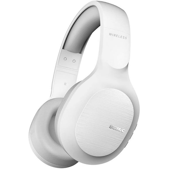 Wireless Bluetooth Headphone with HI-FI Stereo, Soft Memory-Protein Earmuffs, 72H Playtime Over Ear Headset, Detachable Cat Ear On-Ear Headphones for Travel/Work/Class/Office