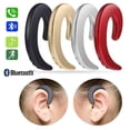 thumbnail image 1 of Wireless Bluetooth Headphones Bone Conduction Ear-hook Stereo Sport Headset with Microphone - Gold, 1 of 6