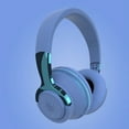 thumbnail image 1 of Wireless Bluetooth Headphones with Colorful LED Lights, Built-in Mic, Light Weight, Foldable, 24H Playtime, Wired HiFi Stereo Headphones for Home Office/PC/Mobile Phone/Adult(Blue), 1 of 6