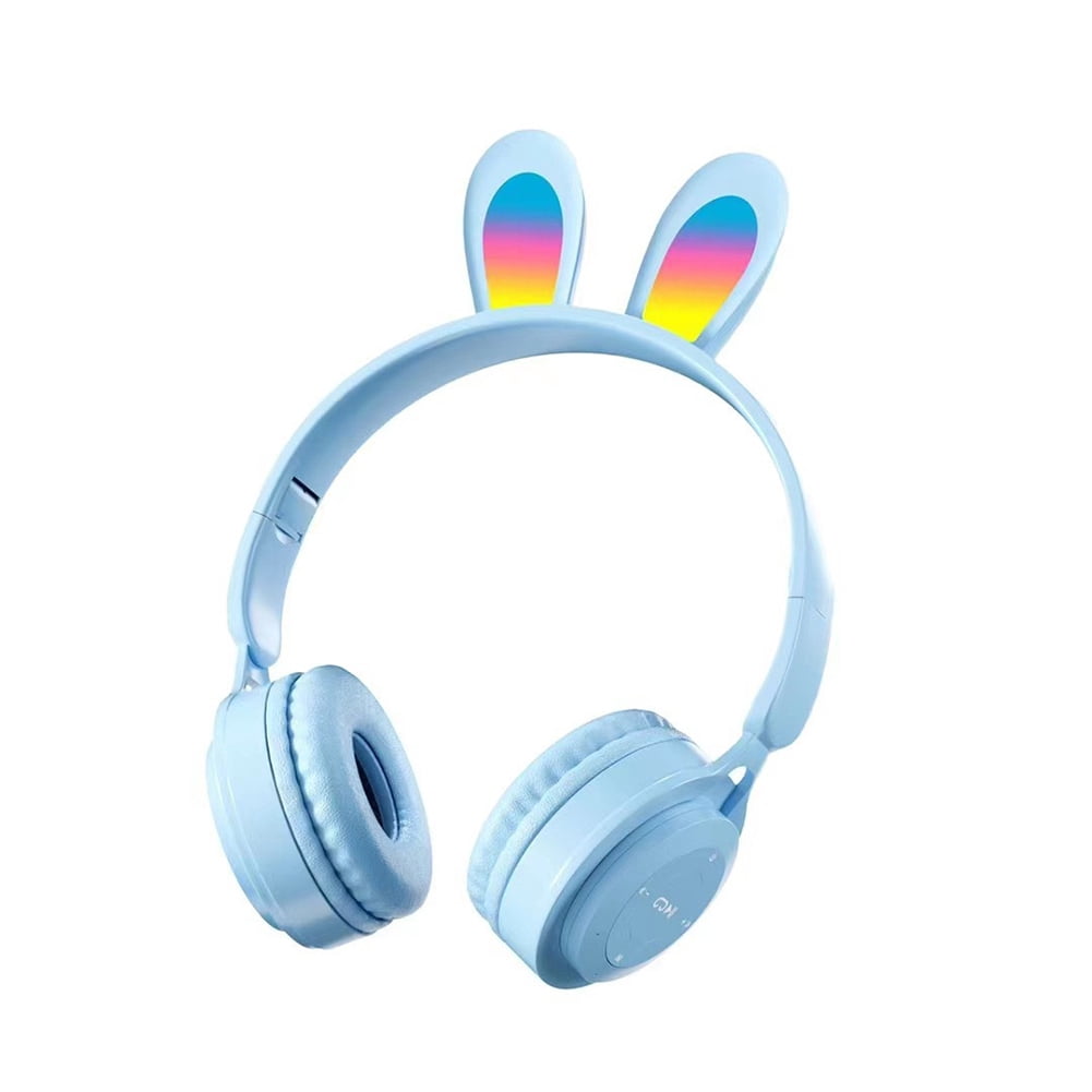 Wireless Bluetooth Headphones Cute Rabbit Ears Design Touch Control ...