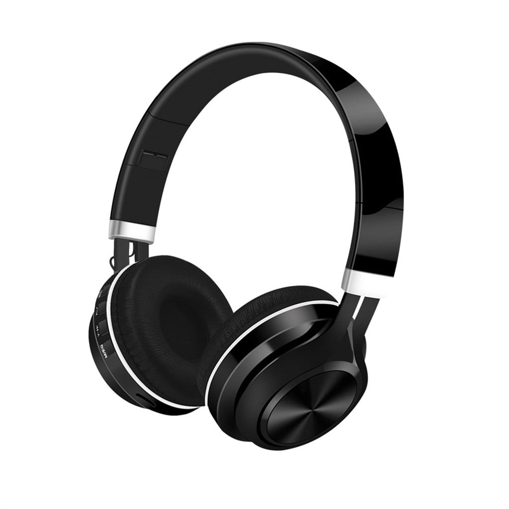 Wireless Bluetooth Headphones Over Ear 65H Playtime HiFi Stereo Headset with Microphone and 6EQ Modes Foldable Bluetooth V5.3 Headphones for Travel Smartphone Computer Laptop(Black)