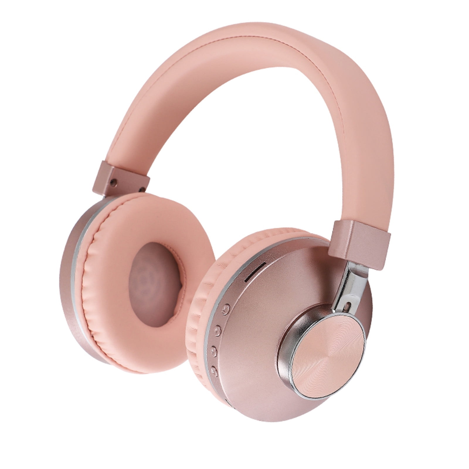 Wireless Bluetooth Headphones Over Ear 68H Playtime HiFi Stereo Headset with Microphone and 3EQ Modes Foldable Bluetooth V5.3 Headphones for Travel Smartphone Computer Laptop,Pink