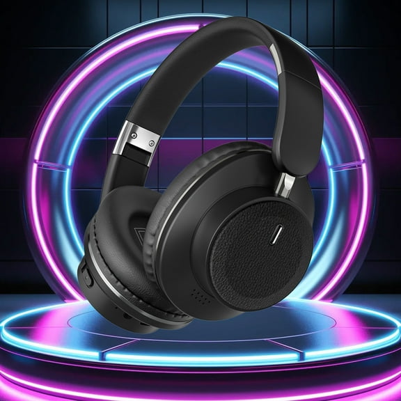Wireless Bluetooth Headphones, Folding-Design Over-Ear Headset with 24H Playtime, Adjustable Fit for Sports Music Gaming, Universal Compatibility