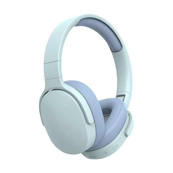 Wireless Bluetooth Headphones for Kids with 30H Battery Life, 85dB Safe Volume Limit, Built-in Microphone - Kids On-Ear Earphones for iPhone, iPad, & More - Mint w/Case