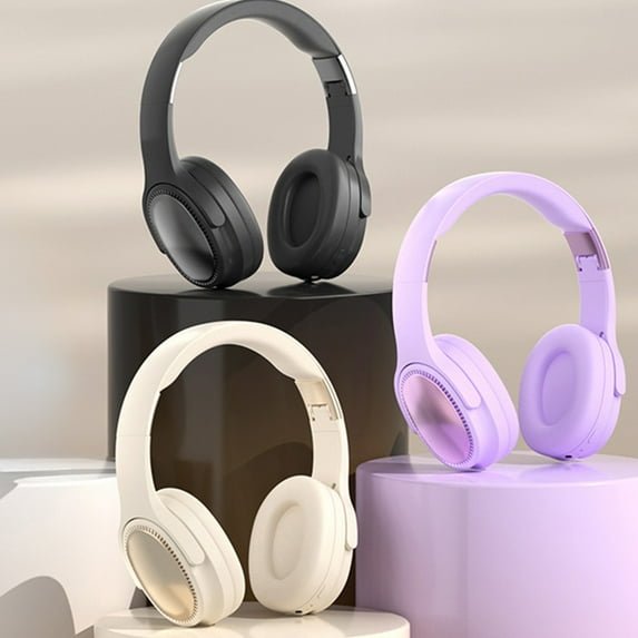 Wireless Bluetooth Headphones, Over-Ear Headphones, Foldable Bluetooth 5.4 Wireless Headphones for Travel/Office/Mobile Phone/PC Black