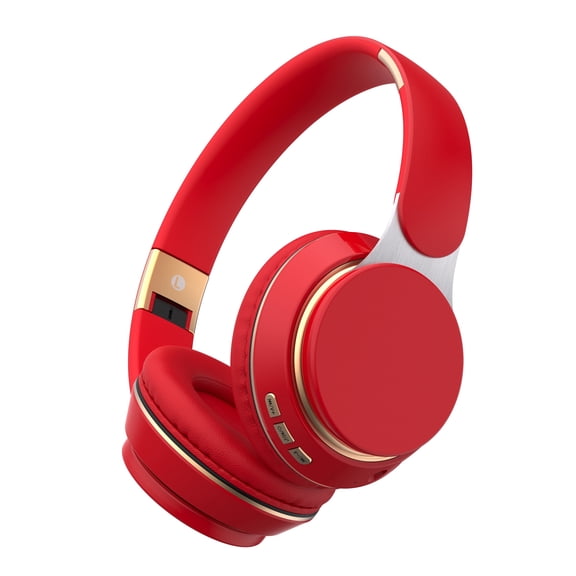 Wireless Bluetooth Headphones, Portable Over Ear Headphones with Mic,Clear Calls, FM Radio, Soft-Earpads, Support TF card play and 3.5MM AUX Cable Wired Connection