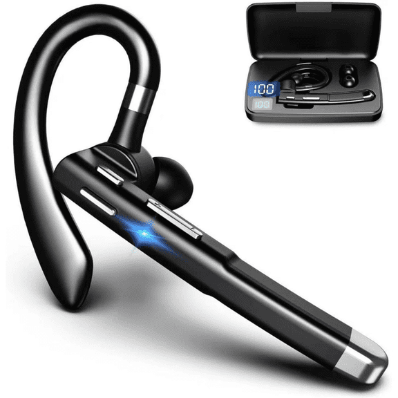 Wireless Bluetooth Headset, Business Earphones with V5.3 Hands-Free, Built-In Microphone, Ideal for Driving / Office / Professional Use