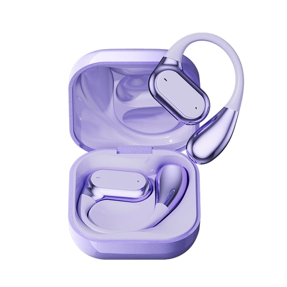Wireless Bluetooth Headset In-Ear Sport Earphones with Noise Cancellation, Long Battery Life, Bluetooth 5.4, Comfortable Over-Ear Design for Running, Cycling, Gym Purple