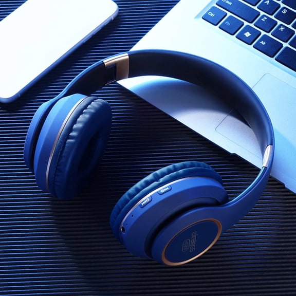 Wireless Bluetooth Headset with Mic | 5.0 Technology | 6-Hour Playtime | 200H Standby | Foldable Design | Compatible with Android & iOS | Includes Charging Cable