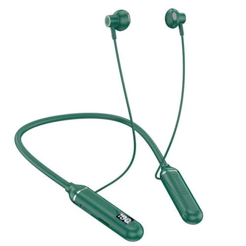 Wireless Bluetooth Headset with Ultra-Long Standby Bluetooth Earphones with Microphone Noise Reduction Sweatproof Deep Bass Headset for Home Traveling Outdoor (Green)