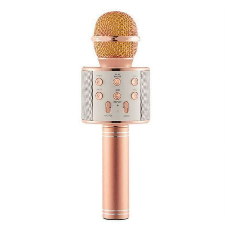 Wireless Bluetooth Karaoke Microphone with Controllable LED Lights