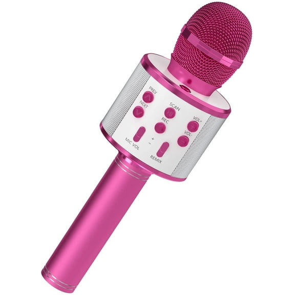 Wireless Bluetooth Karaoke Microphone with 3000mAh Battery, Purple