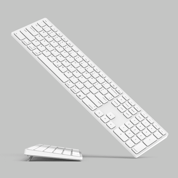 Wireless Bluetooth Keyboard for Mac OS Devices  QWERTY Layout, Scissor Keys Precise Typing, Rechargeable Battery, 80 Days Extra-Long Working Time, Compatible with iMac/MacBook Pro/Mac Mini or iPad