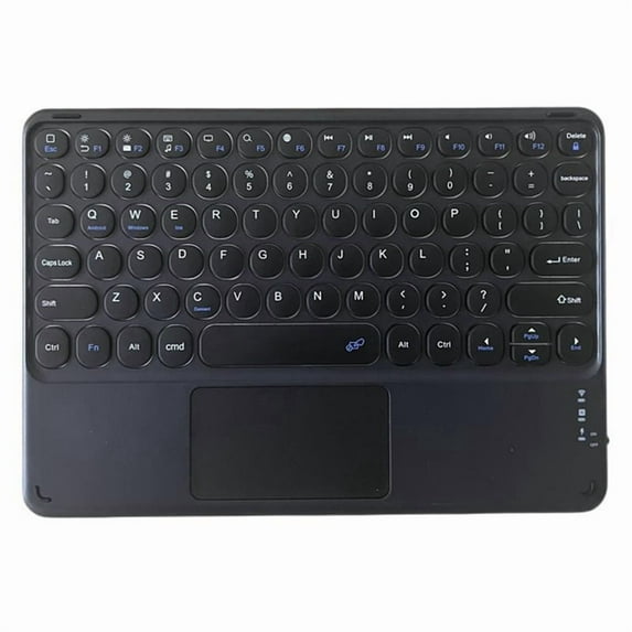 Wireless Bluetooth Keyboard Mini 78 Keys Gaming Office Rechargeable Keyboard Touchpad for Pad PC Tablet Black