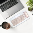 thumbnail image 1 of Wireless Bluetooth Keyboard & Mouse Combo for Phones & Tablets | Compact Design | Rechargeable 40H Battery | 10m Range | Includes USB Cable,Pink#4, 1 of 9