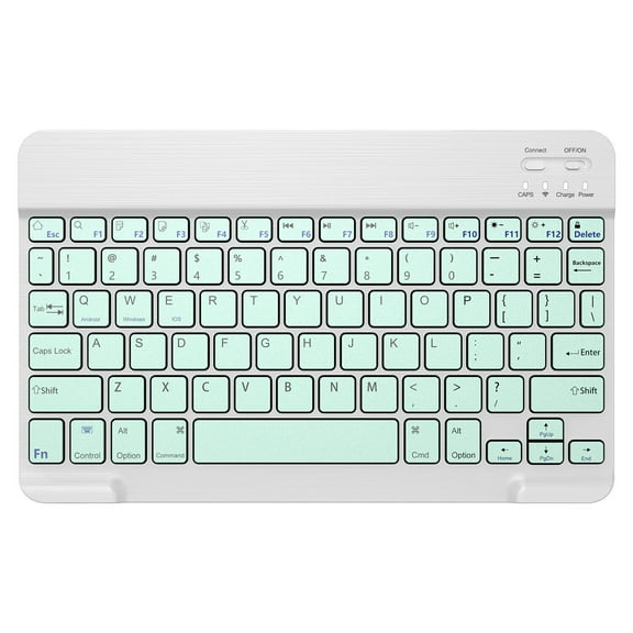 Wireless Bluetooth Keyboard, Quiet Slim Multi-Device Rechargeable Cordless QWERTY Keyboard for PC/Laptop/Windows/Mac