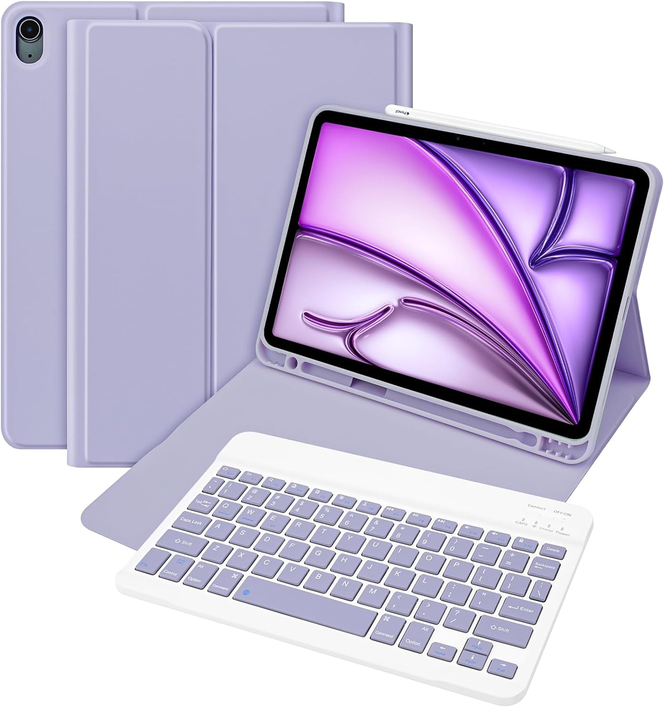 Wireless Bluetooth Keyboard Shockproof Smart Case with Pencil