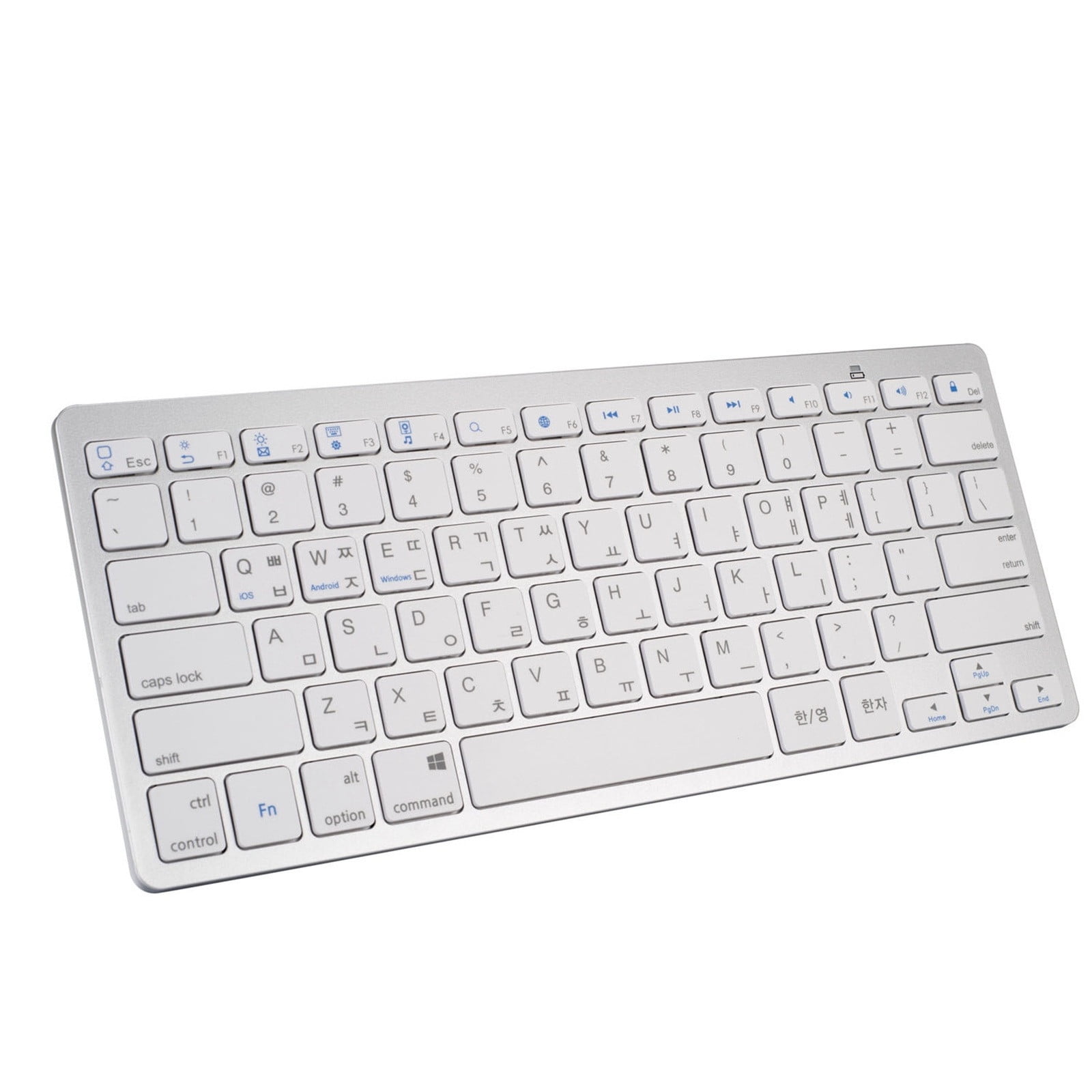 Wireless Bluetooth Keyboard, Slim Hebrew/Korean Layout, 9.7 inch
