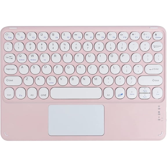 Wireless Bluetooth Keyboard with Touchpad for ipad, Portable Mini Small Universal Rechargeable 10 inch Ultra-Slim Wireless Keyboard for Tablet Smartphone PC Computer Laptop Windows Android iOS