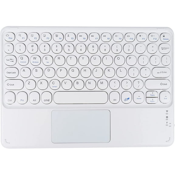 Wireless Bluetooth Keyboard with Touchpad for ipad, Portable Mini Small Universal Rechargeable 10 inch Ultra-Slim Wireless Keyboard for Tablet Smartphone PC Computer Laptop Windows Android iOS