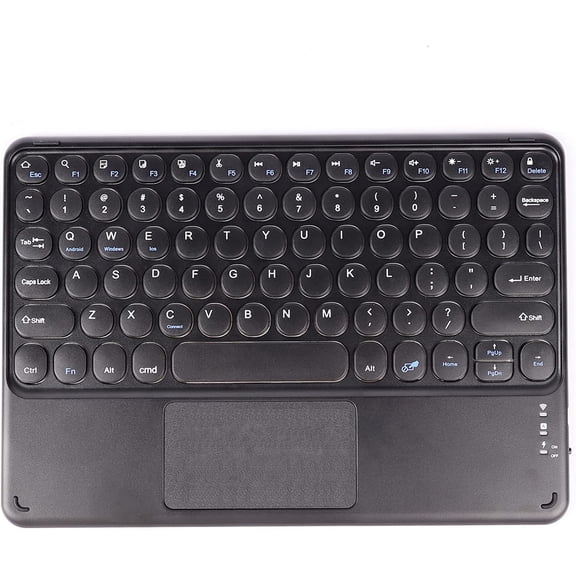 Wireless Bluetooth Keyboard with Touchpad for ipad, Portable Mini Small Universal Rechargeable 10 inch Ultra-Slim Wireless Keyboard for Tablet Smartphone PC Computer Laptop Windows Android iOS
