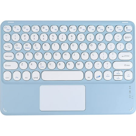 Wireless Bluetooth Keyboard with Touchpad for ipad, Portable Mini Small Universal Rechargeable 10 inch Ultra-Slim Wireless Keyboard for Tablet Smartphone PC Computer Laptop Windows Android iOS