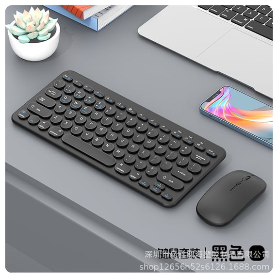 Wireless Bluetooth Keyboard and Mouse Combo for Laptop Desktop Tablet Silent Scissor Switch Rechargeable Dual Mode Keyboard