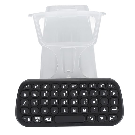 Wireless Bluetooth Keyboard for PS5 Controller 47 Keys Blue Backlight Gaming Chatpad with Clamp