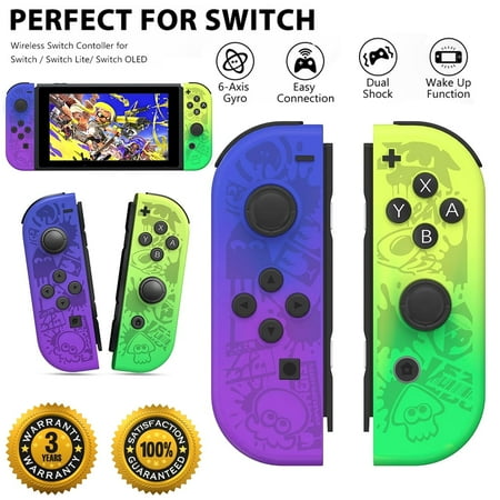 Wireless Gamepad Bluetooth Left & Right Controller For Nintendo Switch Joy-Con 1-Pair Splatoon