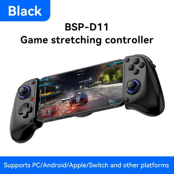 Wireless Bluetooth Mobile Game Controller Stretchable For Phone - Compatible With Switch, Android, IOS, PC, Xbox, Hall Effect Triggers, Dual Vibration, Ergonomic Gamepad