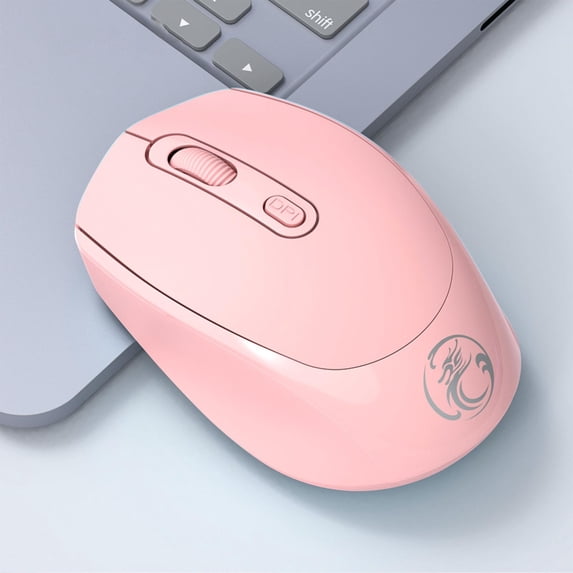 Wireless Bluetooth Mouse, 2.4GHz Silent Mouse, Small & Portable Cordless Mouse with Built-in Rechargeable Battery for Laptop, Pc, Desktop, Notebook,Gifts for Men Women(Pink)