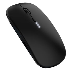 Wireless Bluetooth Mouse, 4G+BT5.0 Dual Mode, Rechargeable Silent Mute Mouse with Power Display, 1600DPI Adjustable, Ergonomic Design for Laptop, Tablet, PC - 500mAh Battery, 113x57x27mm